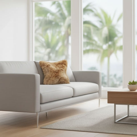 Alpaca Fur Covered Pillows