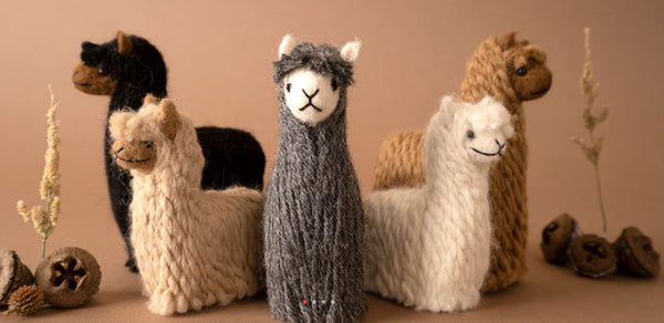 Alpacadorable Mom-n-Cria Hand Made Baby Alpaca Ornaments