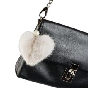 Alpaca Love Heart Shaped Fur Keychain | Choice Alpaca Products
