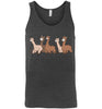 Curious Alpacas Canvas Unisex Tank Shirts & Tops Dark Grey Heather S 