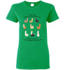 t-shirt: I Want Alpacas to Like Me Gildan Ladies Short-Sleve Irish Green S 