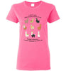 t-shirt: I Want Alpacas to Like Me Gildan Ladies Short-Sleve Safety Pink S 