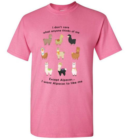 t-shirt: I Want Alpacas to Like Me Gildan Short-Sleeve