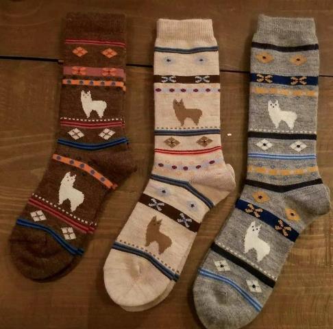 Alpaca Watching Socks