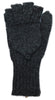 100% Alpaca Fashion Gloves/Glittens Gloves Medium Charcoal Melange 