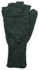 100% Alpaca Fashion Gloves/Glittens Gloves Medium Green/Black Melange 