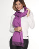 100% Baby Alpaca Woven Solid Scarf Scarves Dahlia 