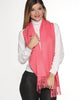 100% Baby Alpaca Woven Solid Scarf Scarves Irish Rose 