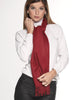 100% Baby Alpaca Woven Solid Scarf Scarves Wine 