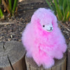 6" Standing Alpaca Fur Toy Toy Pink 