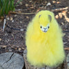 6" Standing Alpaca Fur Toy Toy Yellow 