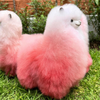 9" Standing Fur Alpaca Toy - Choice Alpaca Products-9inchStndFurToy_pink_cream