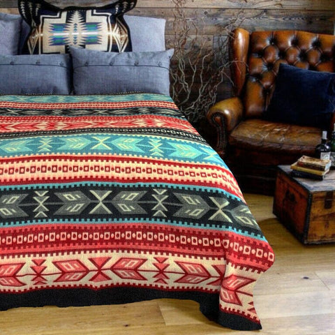 Alpaca Bed Blanket - Southwest Patterned