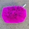 Alpaca Fur Clutch Purse Toys Magenta 