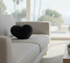 Alpaca Fur Covered Pillow Cushion Case - Choice Alpaca Products-INCT_fur_pillow-heart-black
