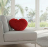 Alpaca Fur Covered Pillow Cushion Case - Choice Alpaca Products-INCT_fur_pillow-heart-red