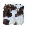 Alpaca Fur Covered Pillows Home Decor Square 2-Sided Fur Brown/White 