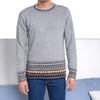 Alpaca Inca Patterned Sweater - Choice Alpaca Products-scr001-grey-xs
