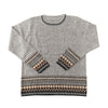 Alpaca Inca Patterned Sweater - Choice Alpaca Products-scr001-grey-xs