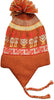 Alpaca Infant Toddler Chullo Hat Socks Infant to 4T Dark Orange 