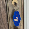 Alpaca Vintage Motel Keychain Souvenir - Choice Alpaca Products-MotelKeychain-blue-1