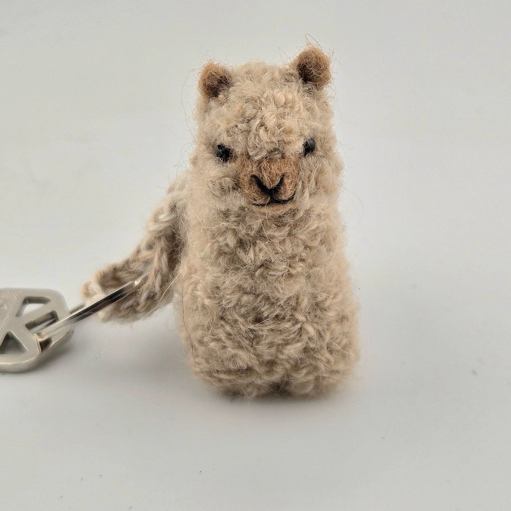 Alpacadorable Keychain - Choice Alpaca Products-Alpacadorable_keychain-fawn
