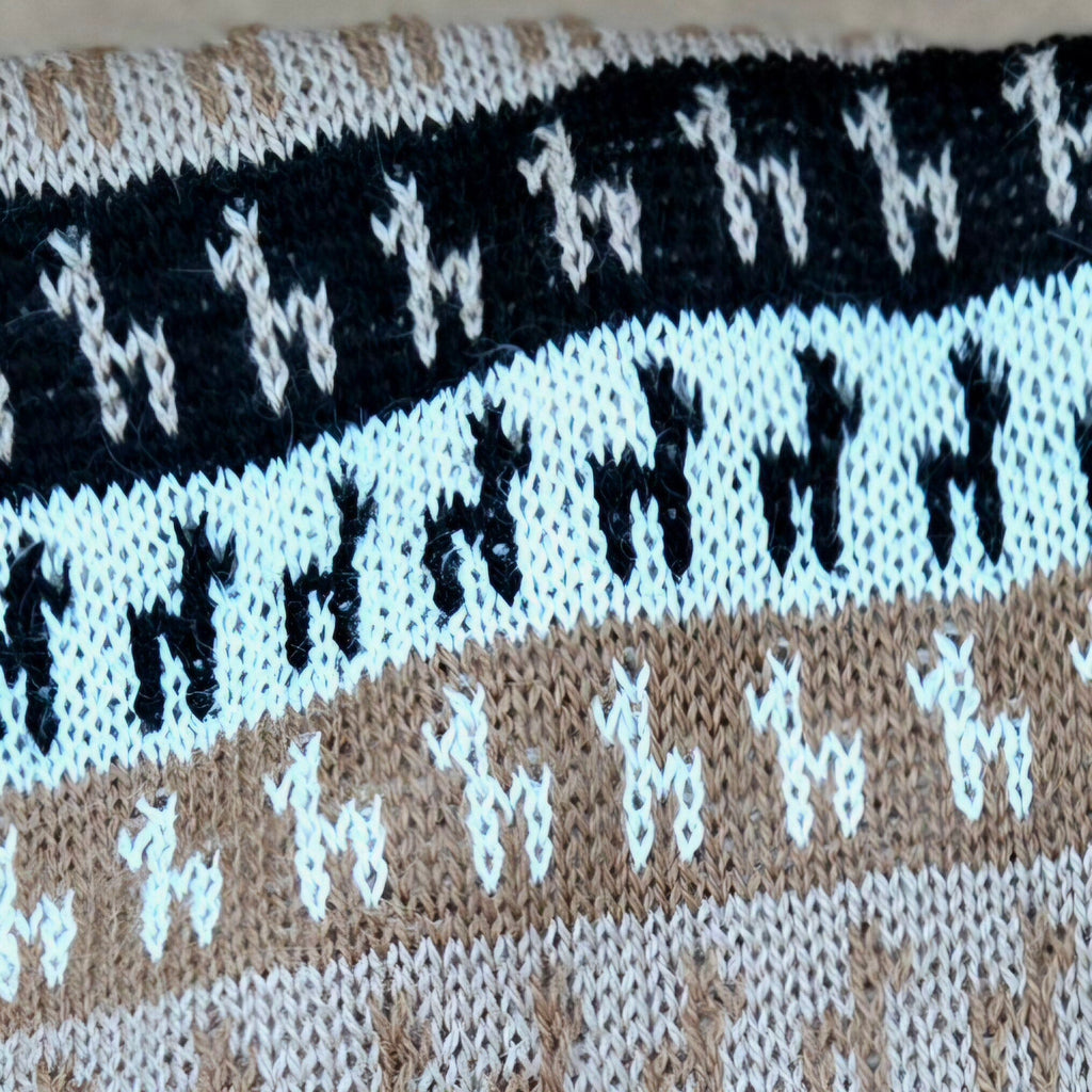Alpacas on Alpaca Scarf - Choice Alpaca Products-es001scarf-multi