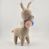 Baby Alpaca Knit Figure with Pom-Pom Necklace Toy 