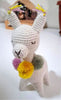 Baby Alpaca Knit Figure with Pom-Pom Necklace Toy 