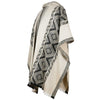 Black Grey Diamonds Alpaca Poncho - Choice Alpaca Products-DN_174044551806
