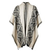 Black Grey Diamonds Alpaca Poncho - Choice Alpaca Products-DN_174044551806
