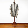 Black Grey Diamonds Alpaca Poncho Poncho 