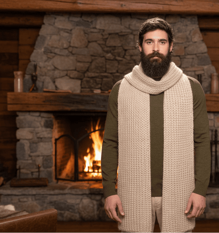 Chunky Knitted Alpaca Scarf