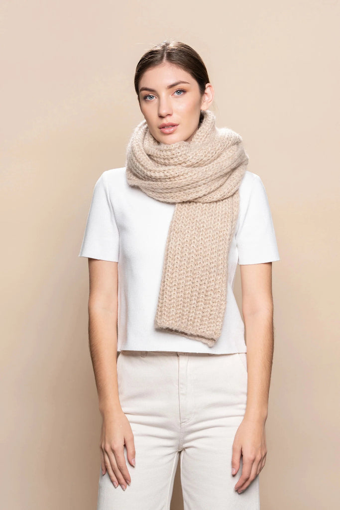 Chunky Knitted Alpaca Scarf Scarf 