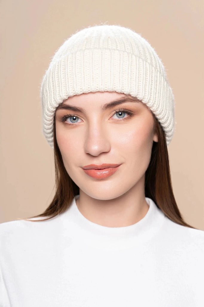 Classic Knitted 100% Baby Alpaca Hat - Choice Alpaca Products-K10Z918P0000-0080001-Ivory
