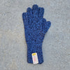 Colorful 100% Alpaca Full Fingered Knit Alpaca Gloves Gloves Medium Blue/Black Melange 