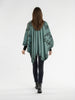 Floral Reversible Hand Made Embroidery Alpaca Ruana - Choice Alpaca Products-dyc-floralrev-killa_verde