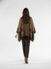 Floral Reversible Hand Made Embroidery Alpaca Ruana Poncho 