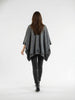 Floral Reversible Hand Made Embroidery Alpaca Ruana Poncho 