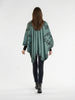 Floral Reversible Hand Made Embroidery Alpaca Ruana Poncho 