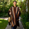 Khaki and Lilac Alpaca Poncho Poncho 