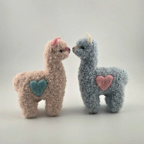 Love-struck Alpacadorable Hand Made Baby Alpaca Ornaments