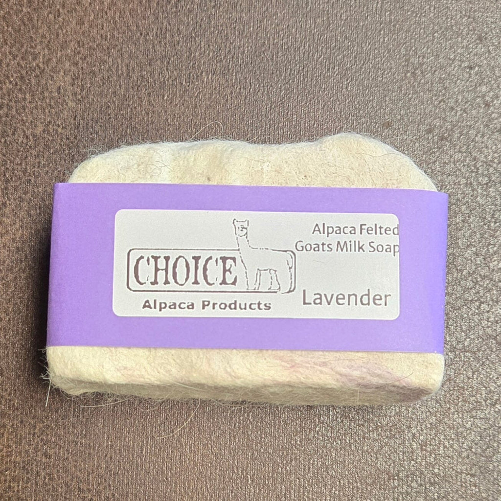 Marlin Alpaca Felted Soaps - Choice Alpaca Products-MRLN_felted_soap_lavender