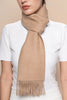 Natural Undyed 100% Baby Alpaca Eco Scarf Scarf 08A0163 - Beige 