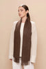 Natural Undyed 100% Baby Alpaca Eco Scarf Scarf 09A0409 - Brown 