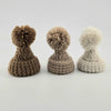Pom-Pom Hat for Alpacadorable Ornament - Choice Alpaca Products-Alpacadorable_pom-pom-5in-cream