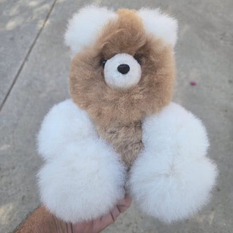 Sitting Bear - Premium Alpaca Fur Toy - 10"
