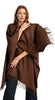 Premium Classic Solid Alpaca Poncho Poncho One Size Fits Most Brown 