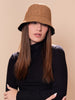 Reversible Alpaca Bucket Hat Hat XXC0001 - Black & Camel 