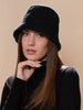 Reversible Alpaca Bucket Hat Hat XXC0039 - Black & MidGrey 